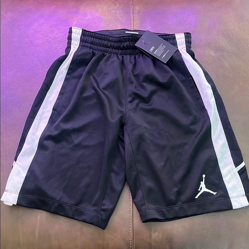 Men's Black and White Nike Dry Athletic Shorts